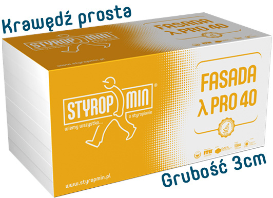 Fasada PRO 40 grubość 3 cm gładki Fasada PRO 40 grubość 3 cm gładki